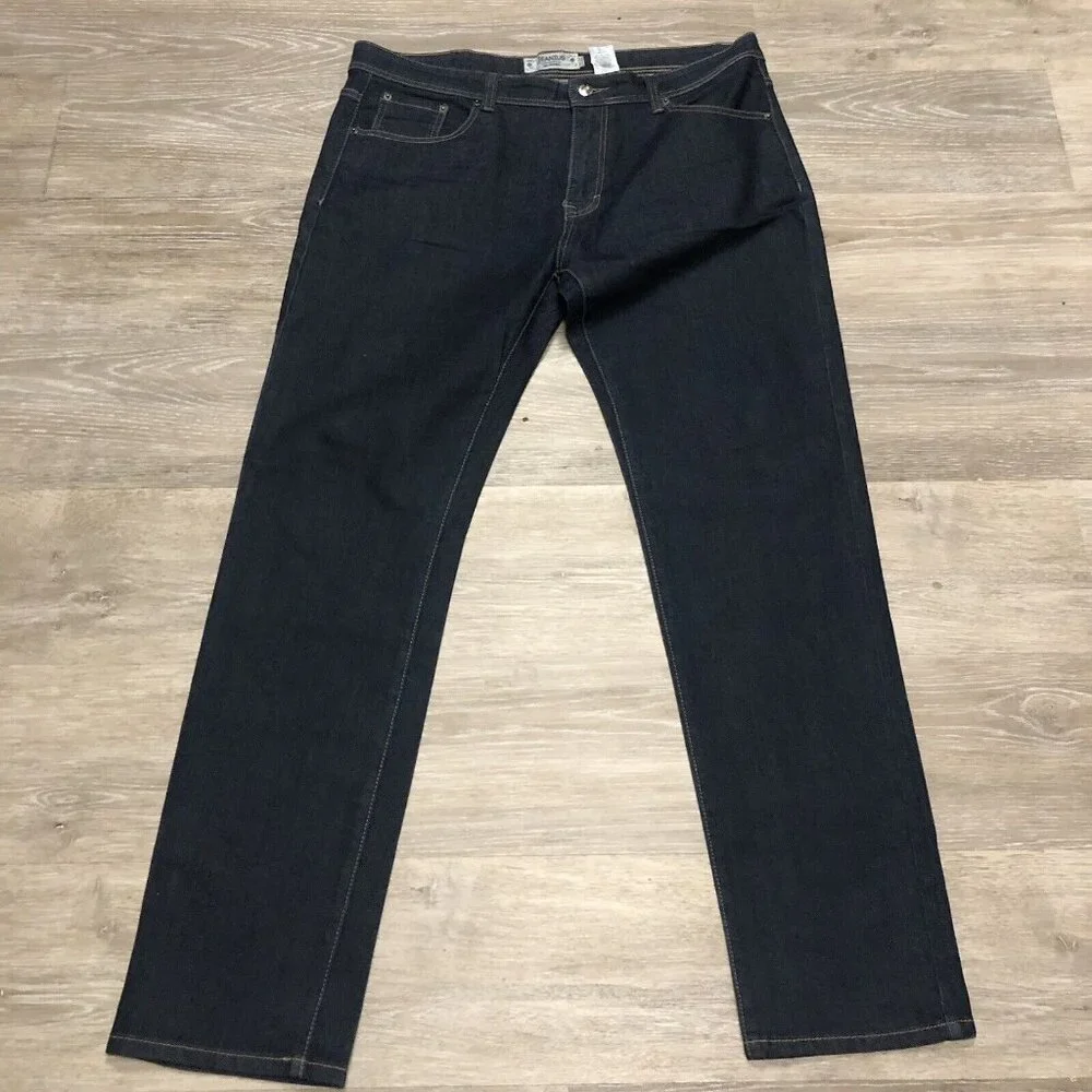Akademiks Jeanius Jeans Mens Size 40x34 Navy Blue Denim Baggy Skater Hip Hop Y2K